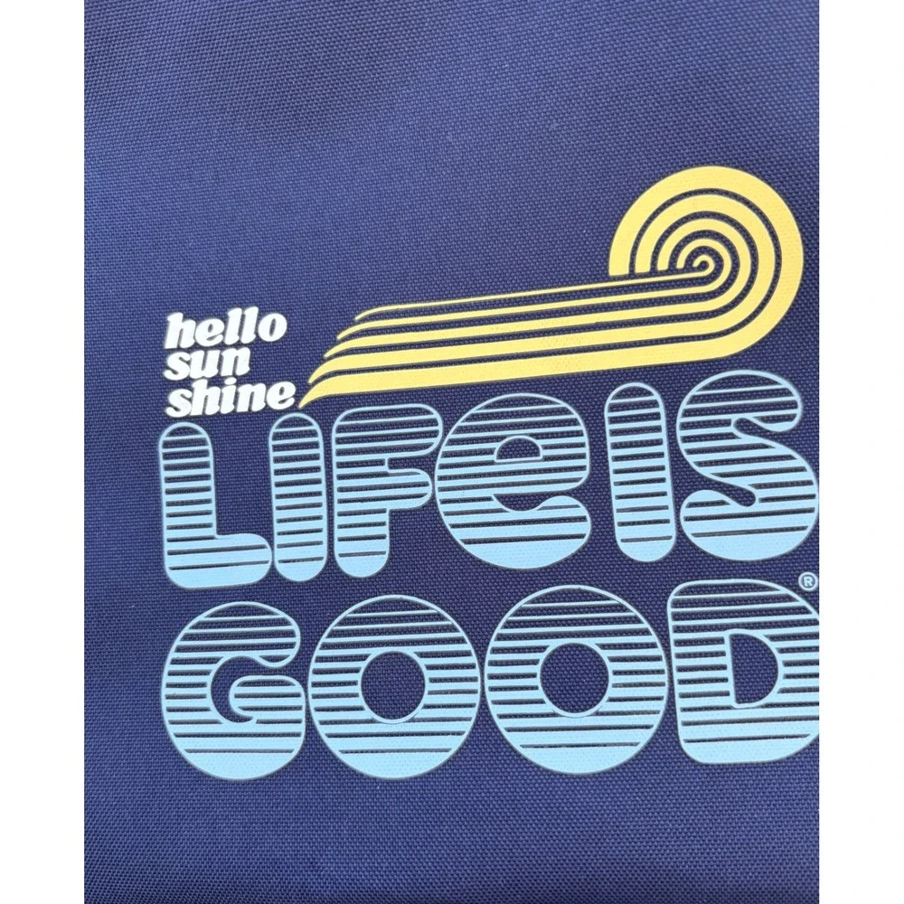 Life‎ is Good Insulated Cooler Backpack Hello Sunshine Navy Yellow 622889 NWT